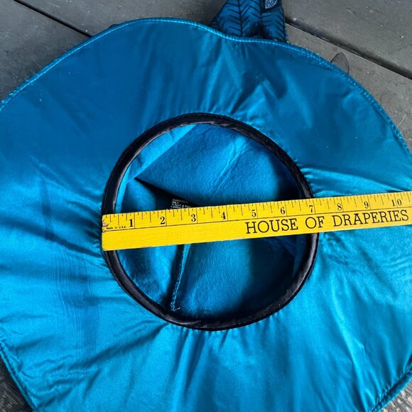 Cracker Barrel teal and black peacock feather witch hat NWT - Picture 4 of 10